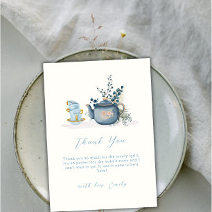 Carte De Remerciements Baby shower de brassage minimaliste Vintage Tea Pa