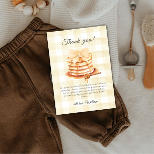 Carte De Remerciements Baby shower de brunch En vichy Pancake