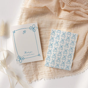 Carte De Remerciements Baby shower de cadre à mâchoires molles