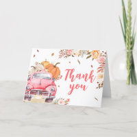 Baby shower de camion Citrouille de Pink Fall