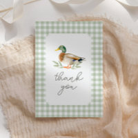 Baby shower de canard Sage Green En vichy