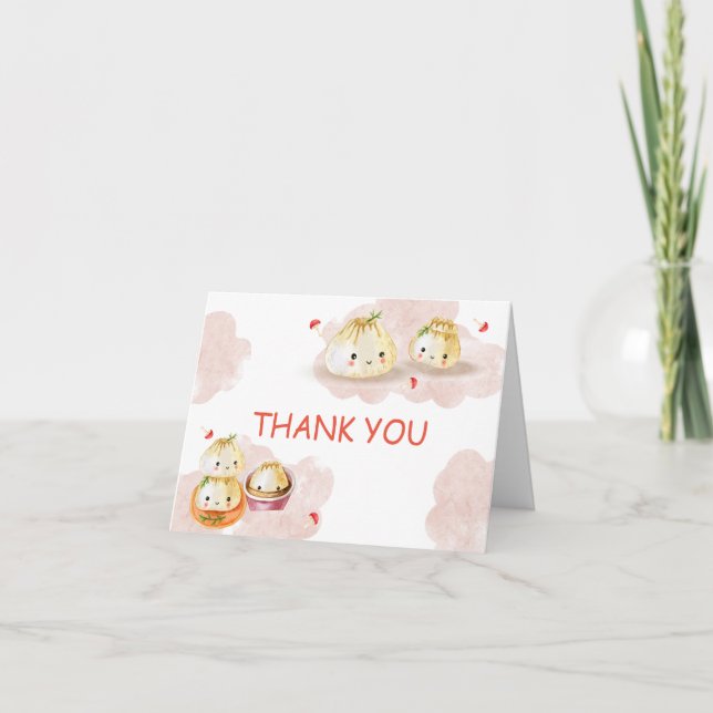 Carte De Remerciements Baby shower De Champignons Doux (Devant)