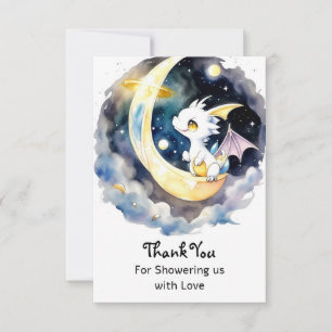 Carte De Remerciements Baby shower de dragon mystique