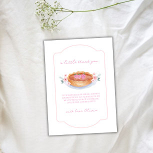 Carte De Remerciements Baby shower de framboise à pâte rose