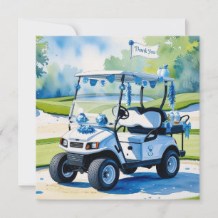 Carte De Remerciements Baby shower de golf thème garçon