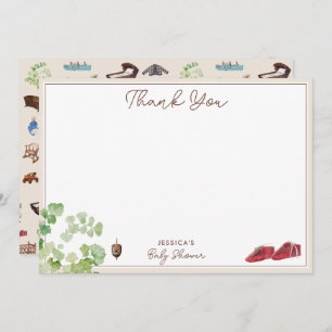 Carte De Remerciements Baby shower de jouets Vintages neutres selon le se