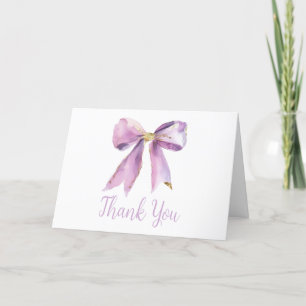 Carte De Remerciements Baby shower de la boîte de coquette violet