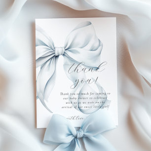 Carte De Remerciements Baby shower de la ceinture bleue