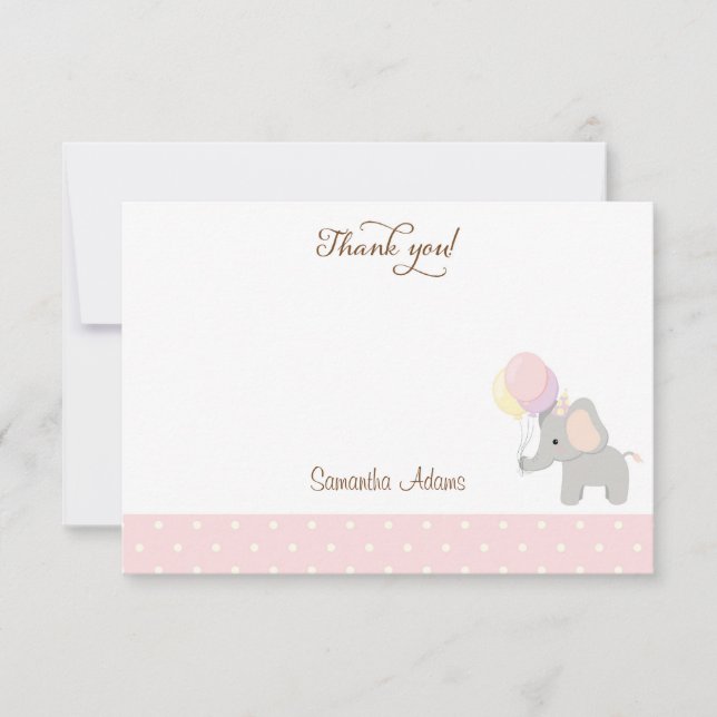 Carte de remerciements Baby shower de la Giraffe C (Devant)