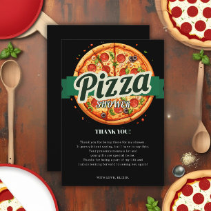 Carte De Remerciements Baby shower de la Pizza moderne