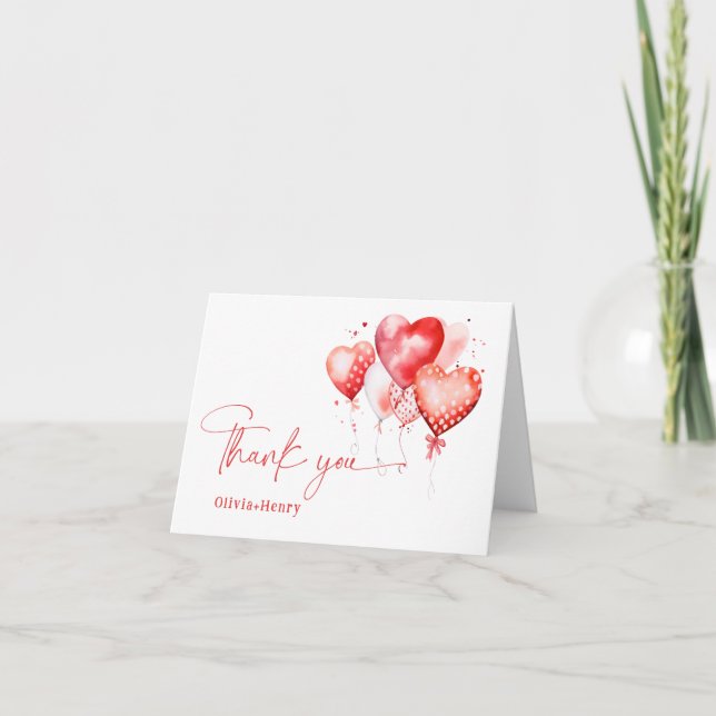 Carte De Remerciements Baby shower de la Saint-Valentin Little Sweetheart (Devant)