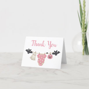 Carte De Remerciements Baby shower de linge de maison rose