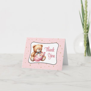 Carte De Remerciements Baby shower de l'ours de rêve