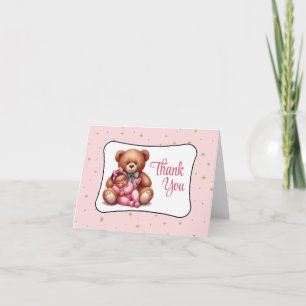 Carte De Remerciements Baby shower de l'ours de rêve