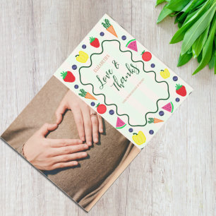 Carte De Remerciements Baby shower de marché des fermiers cultivés locale