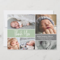 Baby shower de naissance Soft Green Custom Photo C