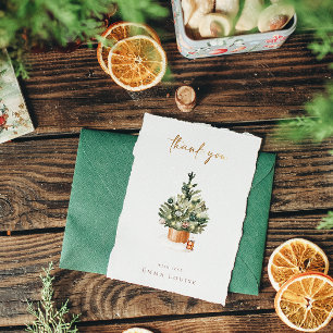 Carte De Remerciements Baby shower de Noël d'hiver