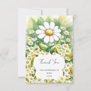 Carte De Remerciements Baby shower de petite marguerite enchanté