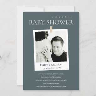 CARTE DE REMERCIEMENTS BABY SHOWER DE PHOTOS PERSONNALISÉES EN GRAY CHIC