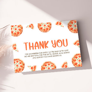 Carte de remerciements Baby shower de pizza