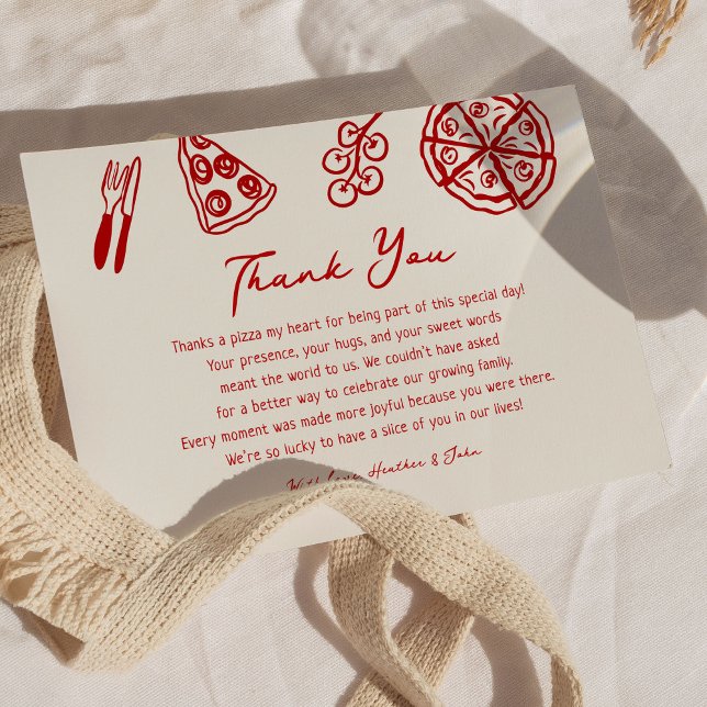 Carte De Remerciements Baby shower de pizza italienne Ciao Baby (Créateur téléchargé)