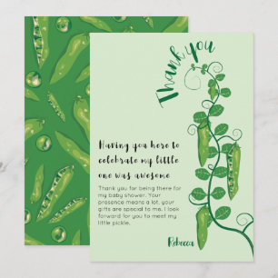 Carte De Remerciements Baby shower de pois doux