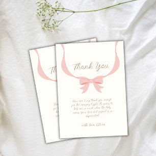 Carte De Remerciements Baby shower de ruban vintage