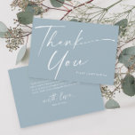 Carte De Remerciements Baby shower de script élégant et moderne<br><div class="desc">Carte de remerciements de Baby shower moderne et élégant. Cliquez sur le bouton Personnaliser pour customiser cette conception avec vos détails. Pour modifier les couleurs et les polices arrière - plans, cliquez sur le bouton Modifier cette conception pour plus d'options. Cela fait partie d'une collection de baby showers plus grande....</div>
