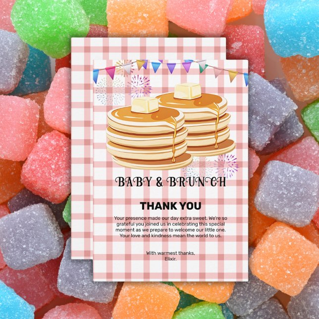 Carte De Remerciements Baby shower de souffle festive pour bébés et brunc (Créateur téléchargé)