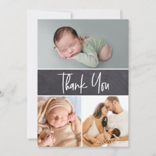 Carte De Remerciements Baby shower de tableau de bord verticalMultiples p