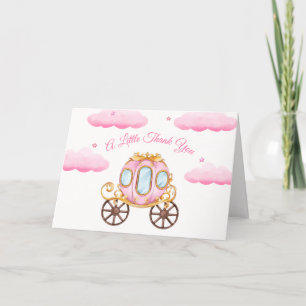 Carte De Remerciements Baby shower de transport Sweet Rose Fairy Princess