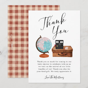 Carte De Remerciements Baby shower de voyage Neutre selon le sexe