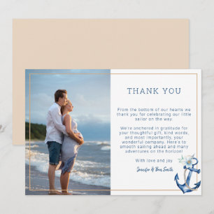 Carte De Remerciements Baby shower des couples nautiques