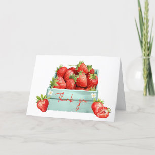 Carte De Remerciements Baby shower d'été aux fraises
