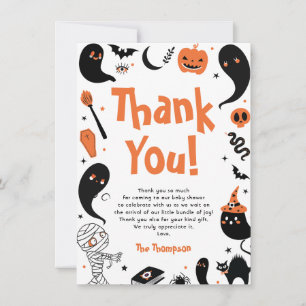 Carte De Remerciements Baby shower d'Halloween