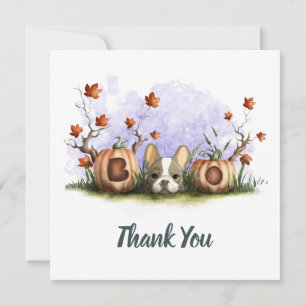 Carte De Remerciements Baby shower d'Halloween Chien-Chien-Chien Mignonne