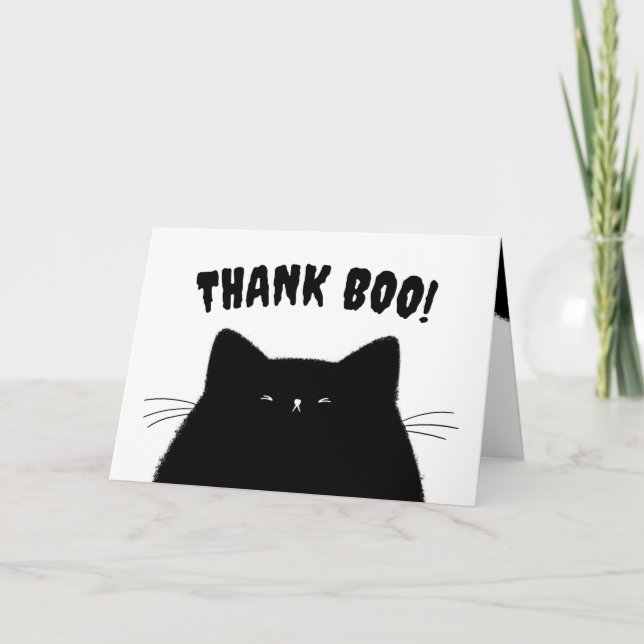 Carte De Remerciements Baby shower d'Halloween de Little Boo (Devant)