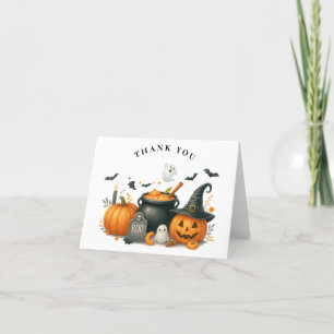 Carte De Remerciements Baby shower d'Halloween neutre entre les sexes pou