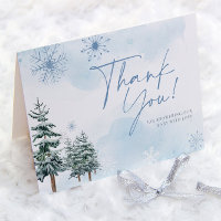 Carte de remerciements Baby shower d'hiver