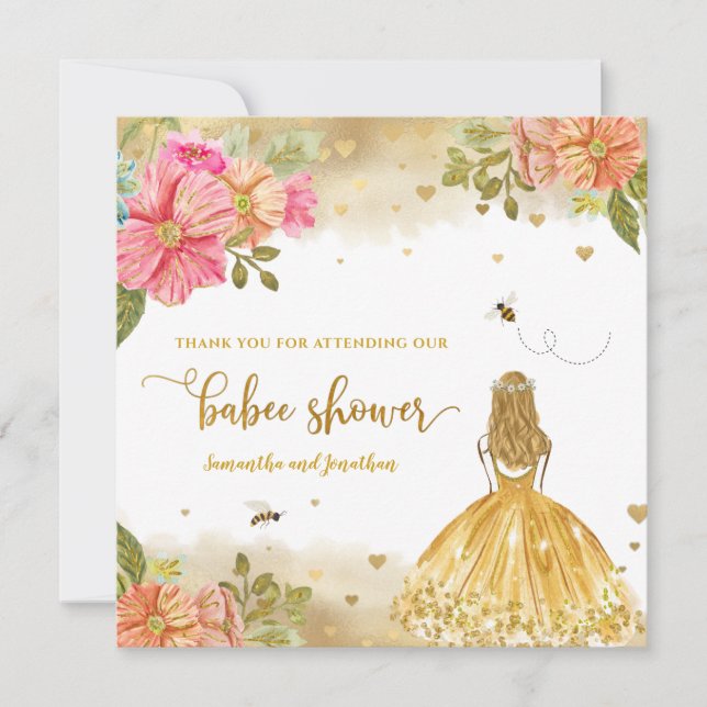 Carte de remerciements Baby shower d'illustration  (Devant)