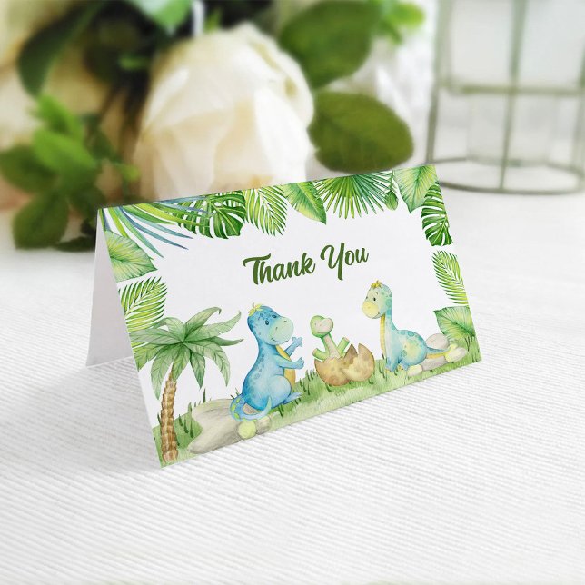 Carte De Remerciements Baby shower Dinosaur (Créateur téléchargé)