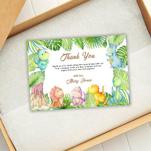 Carte De Remerciements Baby-Shower Dinosaure