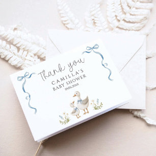 Carte De Remerciements Baby shower d'oie