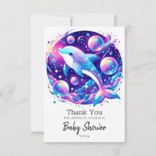 Carte De Remerciements Baby shower Dolphin amusant