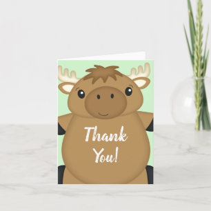 Carte De Remerciements Baby shower d'orignal