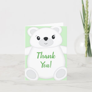 Carte De Remerciements Baby shower d'ours polaire