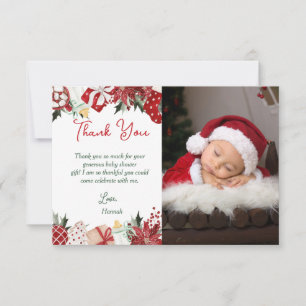 Carte De Remerciements Baby Shower du Père Noël de Noël