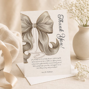 Carte De Remerciements Baby-Shower Élégant de Luxe