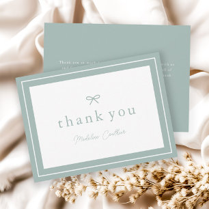 Carte De Remerciements Baby Shower Élégant Simple Mixte