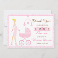 Baby Shower Femme Blonde Damassé Rose